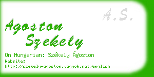 agoston szekely business card