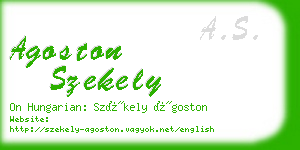 agoston szekely business card